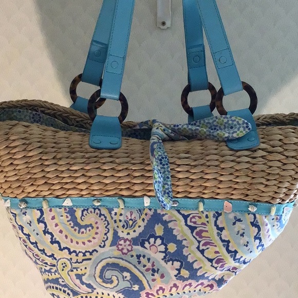 Vera Bradley Bags Very Rare Vera Bradley Straw Tote Bag Purse Beach